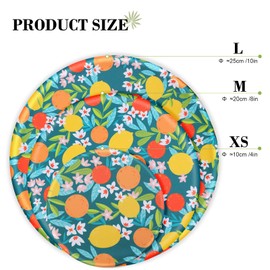 PHOGARY Set of 3 Reusable Food Cover, Elastic Fabric Covers Multi Purpose Food Storage Covers Can Lids Fruit Vegetable Meat Preservation, Fruit Pattern