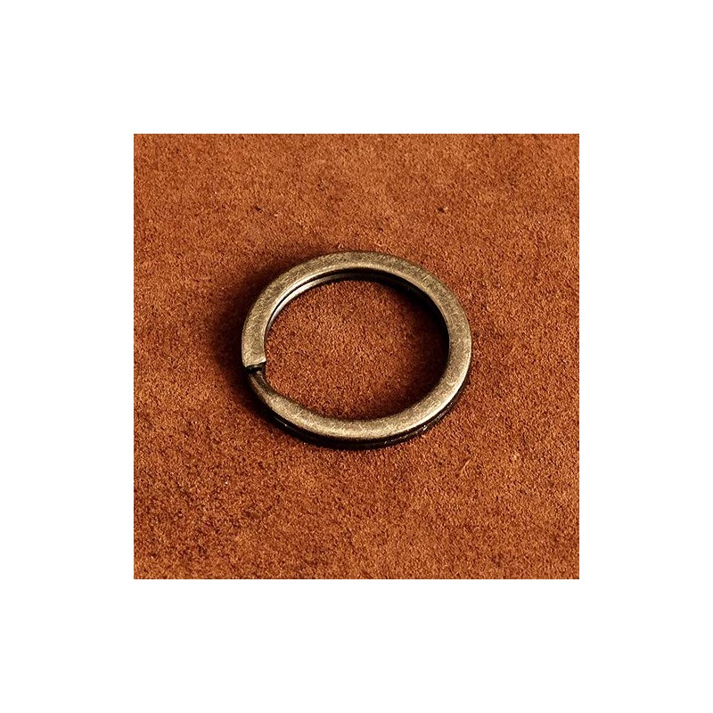 BRASS STORE Carabiner Key Chain with Antique Double Ring (Bronze)