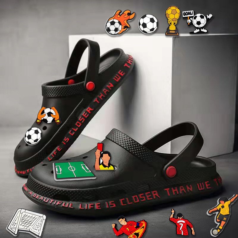 Keismodye 20PCS Football Shoe Charms Fits for Clog Sandal, Birthday