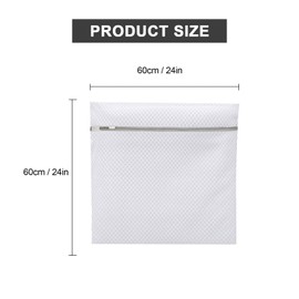 TSHAOUN 2PCS große Mesh Wäsche Taschen, Mesh Wäsche Taschen mit Reißverschlüssen wiederverwendbare Waschmaschine Wäsche Tasche, Extra große Waben dauerhafte Wäsche Tasche (2PCS)