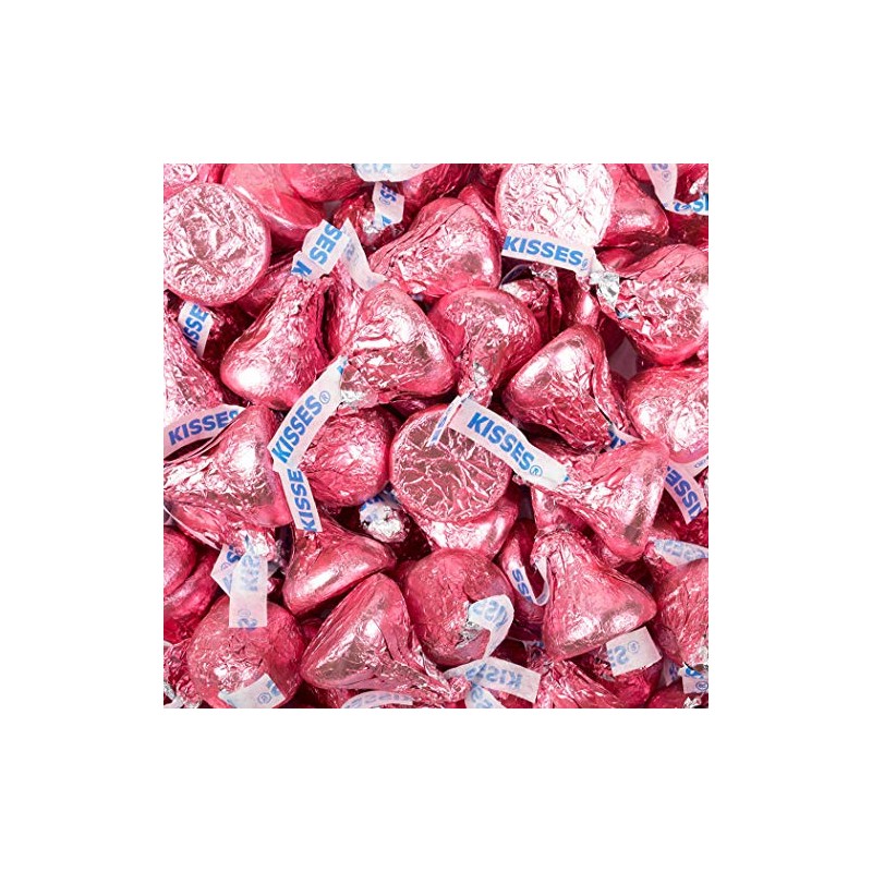 Pink Candy Kisses 1lb (approx. 100 pcs) - Milk Chocolate