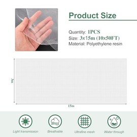 Garden Mesh Netting 10 x 50FT Garden Netting Pest Barrier Plant Mesh Garden Netting for Raised Beds Insect Netting for Garden Vegetable Flowers Fruits Plants Greenhouse | WiMas