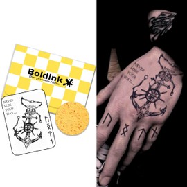 Boldink Temporary Tattoos, semi permanent tattoos, 15-day long lasting tattoo sticker, waterproof and anti-reflective, unique design(Anchor5)