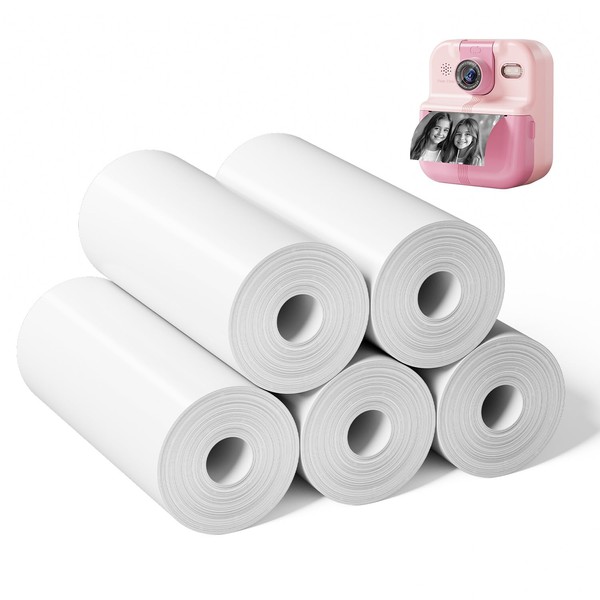 5 Rolls Kids Camera Instant Print Paper,Diy Instant Digital Camera