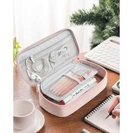 YOKUMA Cute Pencil Case for Girls, Large Pencil Pouch, Zipper Pencil Box, Aesthetic Pen Bag School Supplies for Student Teen College Adults, Pink