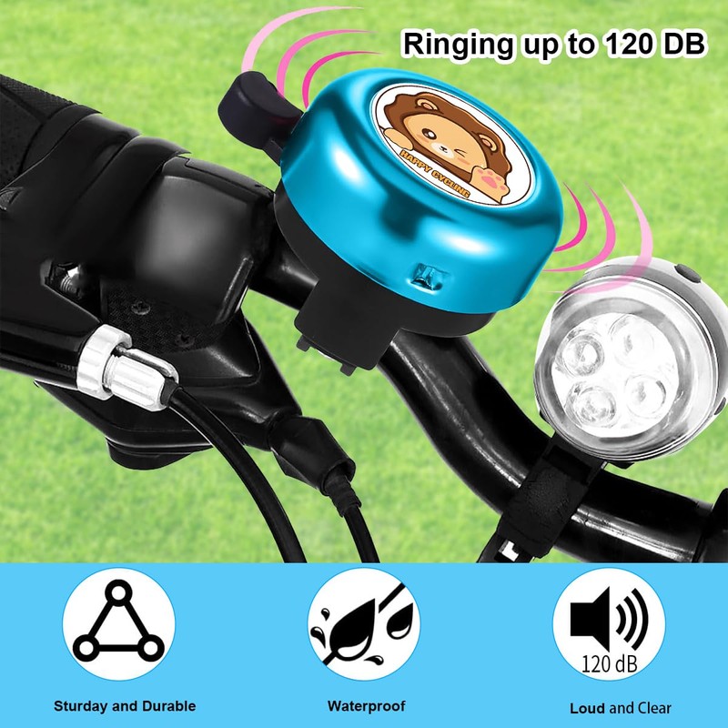 Children's Bicycle Bell with 1 Sticker in Different Patterns -