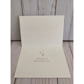 Pine Hollow Let It Snow Christmas Card Wishing You A Happy Holiday Season Snowflakes New