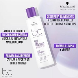 BC Bonacure BONACURE - Frizz Away Acondicionador Aceite de Babasú 200 ml, Desenreda y Controla el Cabello, Control Antiescrespamiento 72 h, Mejora Manejabilidad, Suaviza Superficie Capilar y Aporta Brillo Intenso