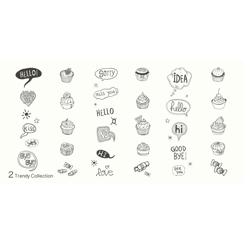 MoYou's XL Trendy plates collection 2, comics designs stamping template,