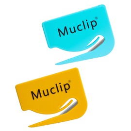 MUCLIP 2 Pack Letter Opener Set - Invisible Blade,Envelope Opener for Mail,Parcels,Wrapping Paper,Office and Home Use, Ergonomic ABS Plastic Multi-Purpose Envelope Slitter Tool (2 Pack)