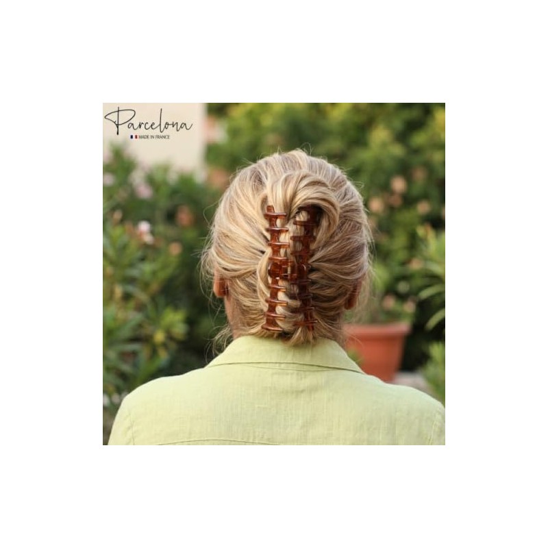 Parcelona French Rake Large Tortoise Shell Cellulose Jaw Hair Claw