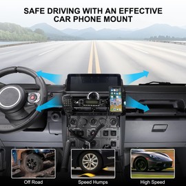 Tumukiw Compatible with INEOS Grenadier 2020-2024 Car Phone Mount and Walkie Talkie Mount Stand Set, Centre Console Multifunctional Track Mobile Phone Holder Expansion Platform (Set)