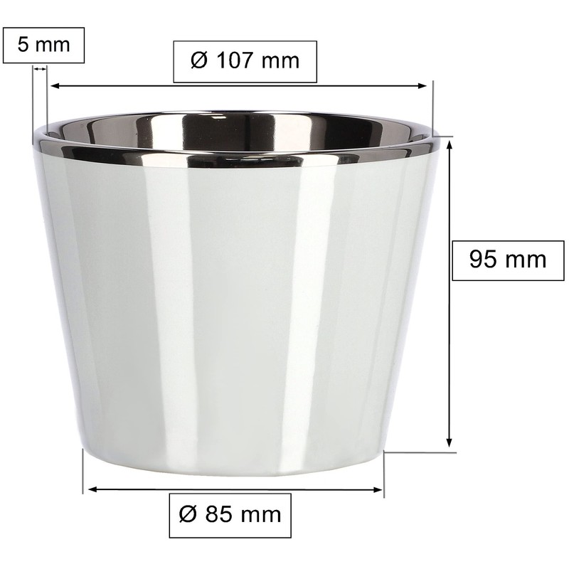 KOTARBAU® Set of 2 Small Ceramic Flower Pots, Diameter 11