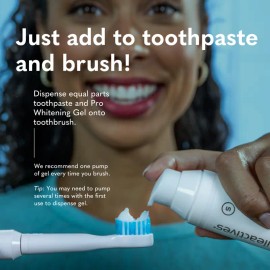 Smileactives Teeth Whitening Gel with Hydrogen Peroxide – Toothpaste Booster for Whitening & Stain Removal, Dentist-Quality Formula