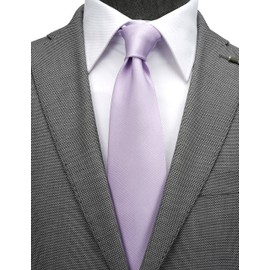 ZENXUS Extra Long Solid Tie for Men Big and Tall, Lavender XL Tie 63 inch