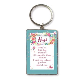 WPL Here's A Little Hug From Me Metallic Keyring Lovely Birthday or Christmas Idea KR232
