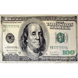 JumpingLight 3x5 100 One Hundred Dollar Bill Benjamin Franklin Flag 3x5 Brass Grommets