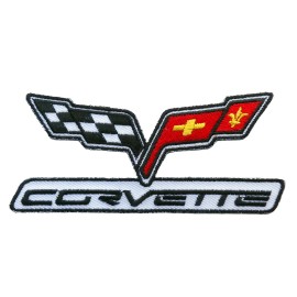CORVETTE RACING  EMBROIDERED 4 INCH IRON ON SEW ON PATCH BY MILTACUSA