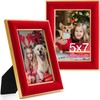 KSROECUD 5x7 Velvet Picture Frame, Red Photo Frames with Modern
