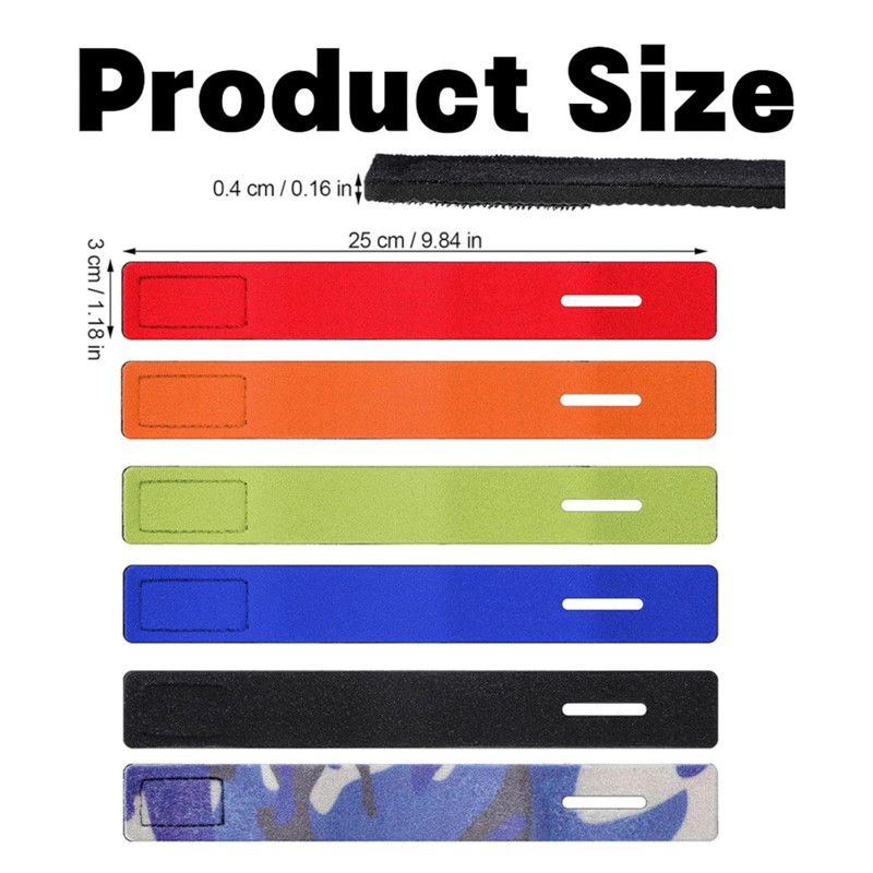 12 Pack Fishing Rod Straps,Elastic Tackle Tie Downs,Fish Pole Belts,Fishing