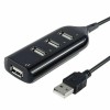 Unbranded Black USB 2.0 Hi-Speed 4-Port Splitter Hub For PC