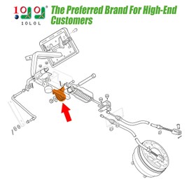 10L0L Golf Cart Brake Pedal Torsion Return Spring for EZGO PDS & TXT 1994-up Gas/Electric, OEM# 70676-G01 70676G01
