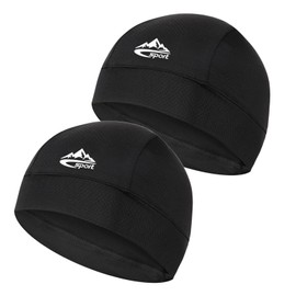 LEZOOY Inner Cap, For Summer, Cooling Cycling, 2 Pieces, Bandana Cap, Windproof, Thin, Sweat Absorbent, Quick Drying, For Motorcycles, Helmet Liner, Antibacterial, Odor Resistant, Stretchable, Cool