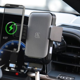 CARZEL (2025 Enhanced Version) Auto Detection Function, In-Car Holder, Wireless Charging, Charging Coil Automatically Open/Close, Air Conditioner Outlet Mount, Up to 15W, Rapid Charging, Smartphone