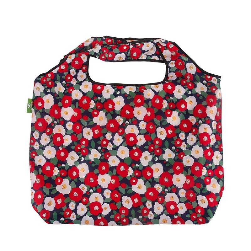 ECO CHIC Foldable Reusable Large Recycled Grocery Bags Lightweight Shopping