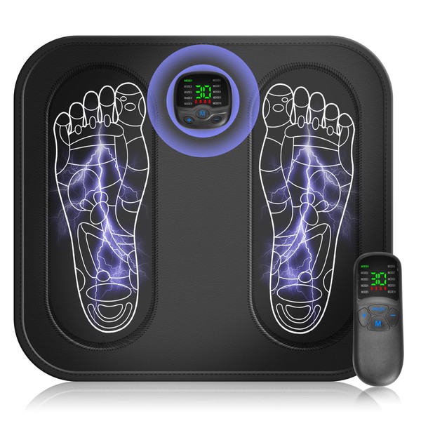 EMS Foot Massager,Folding Portable Electric Massage Mat, Electronic Muscle Stimulatior Feet Massage