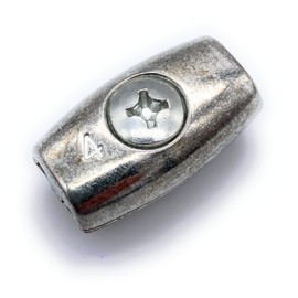 Wire Rope Clips Egg Shape Diameter 3 mm [Choice of Sizes 2-6 mm] Rope Clamp for Wire Ropes Made of Galvanised Steel (Steel, Galvanised, 3 mm) Pack of 20
