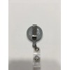 NEW 5 Pack Of Retractable Reel Badge Holders, Gray, Belt