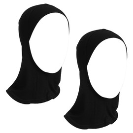 SynHHergyx Pack of 2 Modal Headscarf Hijab Undercap Women's Muslim Hijab Neck Cover Scarf Adjustable Elastic Head Scarf Sports Head Scarf