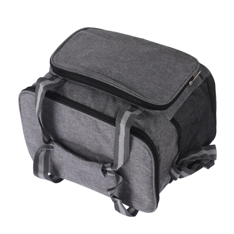 Insulated Lunch Bag Grey Oxford Cloth 15L High Capacity Insulated
