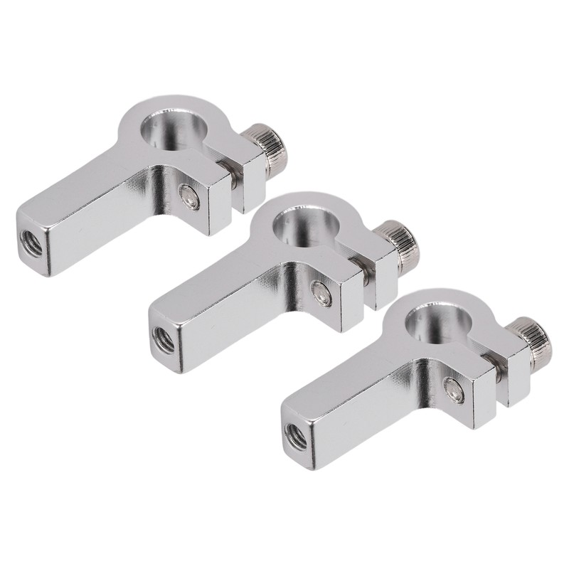 3Pcs Tube Clamp Hub Aluminum Shaft Clamping M4 Thread Mounting