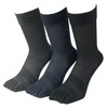 Pax-Asian Men's Five Fingers Socks silver ion 25-27cm 3-Pair Set
