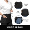 Xumann 4 Pcs Black Half Waitress Apron, Short Cleaning Waist