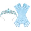 blue glovesAMCAMI Princess Gloves and Tiara Set - Blue Princess