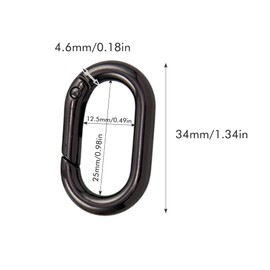 Pack of 10 Small Carabiners Climbing O-Ring Small Carabiner Hooks Carabiner Suitable for Car Key Ring Hooks Purses Chain Travel Wallets Chain Travel Hiking Fishing Camping