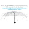 Sternenfunke Umbrella Foldable Transparent Pocket Umbrella, transparent-white