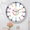 wigmoa Telling Time Clock - NonTicking Cute Wall Watch Clock