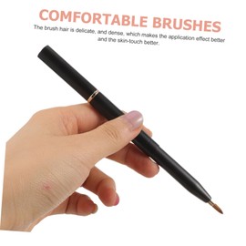 Baluue Dual Ended Lip Brush Ergonomic Lip Gloss Applicator Small Concealer Brush for Easy Makeup Application Portable Durable Design for Lipstick Eyeshadow and Contouring