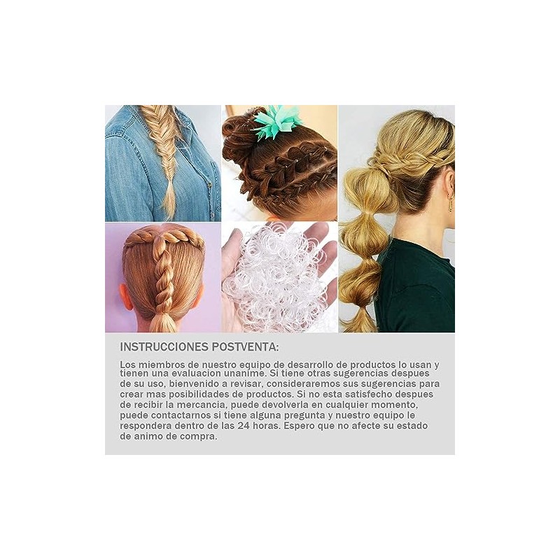 Mythya 2000 Piezas Ligas para Cabello, Niña Goma de Pelo