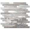 5 - Sheets Peel and Stick Wood Metal Tile Backsplash,