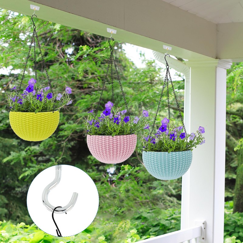 braxan 10 Pack Adhesive Ceiling Hooks, No Drilling Heavy Duty