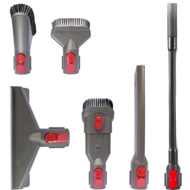 Flexible Crevice Tool and Vacuum Attachments for Dyson V7 V8 V10 V11 V15 Perfect for Dryer Vent, Car Detailing and Corners Cleaning - Household Cleaning Kit (Attachment and Flexible Crevice Tool)