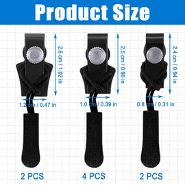 8 x Beojonvy Zip Sliders, Replacement Zipper Slider, Repair Kit for Zippers, Zip Pulls, Removable Zip Pulls for Jackets, Bags, Suitcases, Jeans Clothing