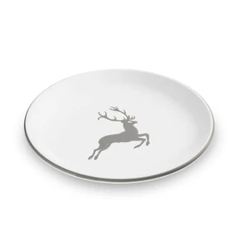 GMUNDNER KERAMIK Dessert Plate Diameter 20 cm Grey Deer Handmade Ceramic from Austria