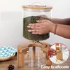 SCENEN Glass Rice Dispenser 5L, Cereal Dispenser Countertop, Grain Dispenser/Food