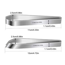 2PCS Fish Bone Tweezers Set,Professional Stainless Steel Kitchen Fish Bone and Fish Scale Discard Set for Discarding Fish Bones and Pulling Out Chicken